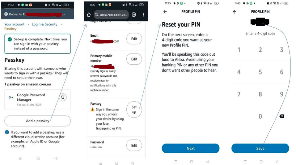 How do I set my Pin number please, in Profile.
